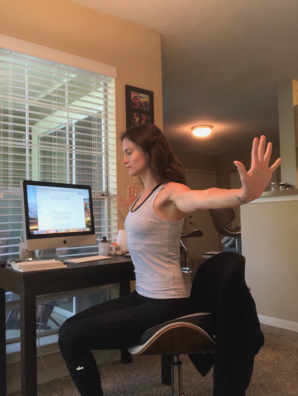 Maggie Hayes Pericardium Stretch to release workday tension